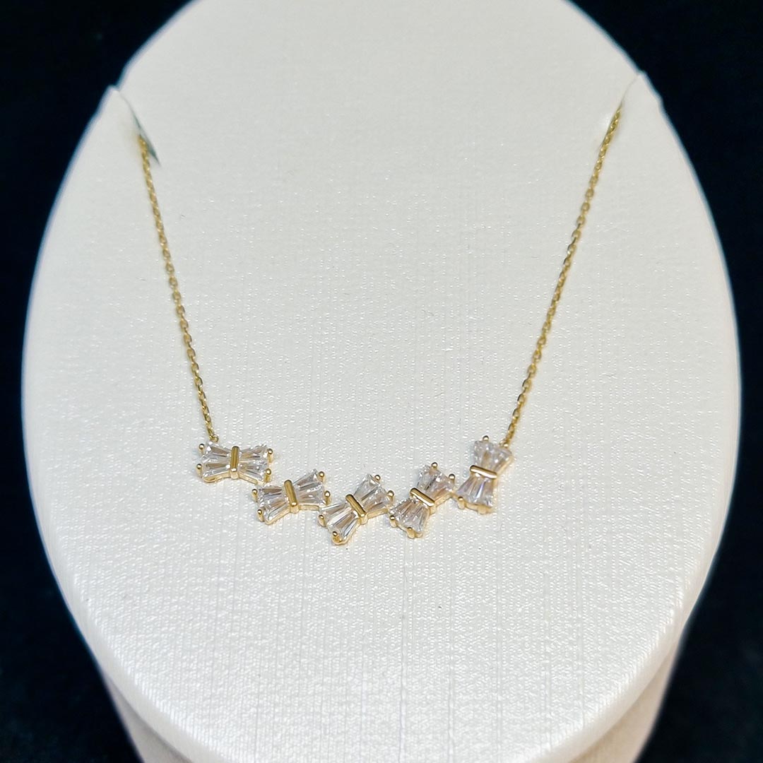 Altın Zirkon Taşlı Kolye - 2,73gr - 14KT